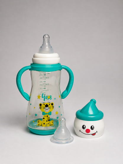 Pure Love Premium Baby Feeding Bottle with Handles 120ml / 4oz (Teal)