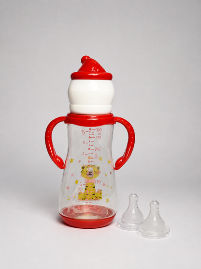 Pure Love Premium Baby Feeding Bottle with Handles 120ml / 4oz (Red)