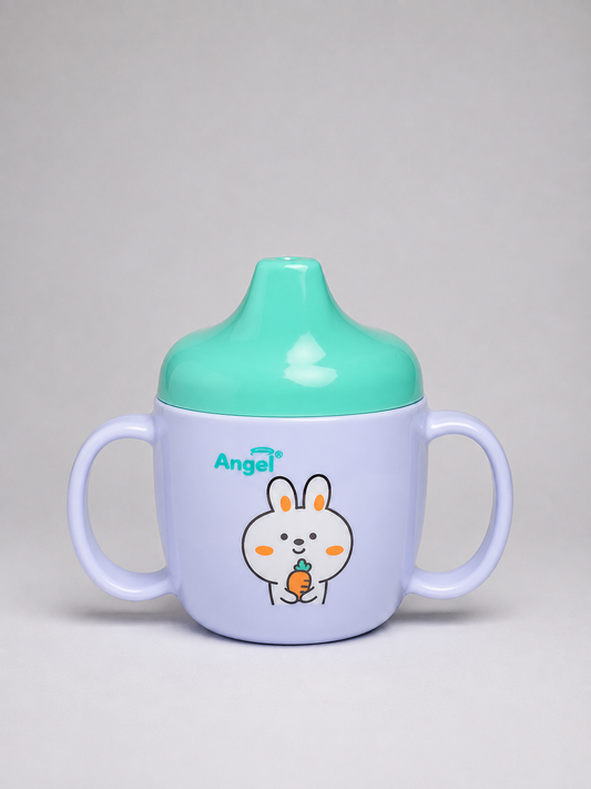 Angel Baby Sipper Spout Cup with Handles (Lavender & Mint)