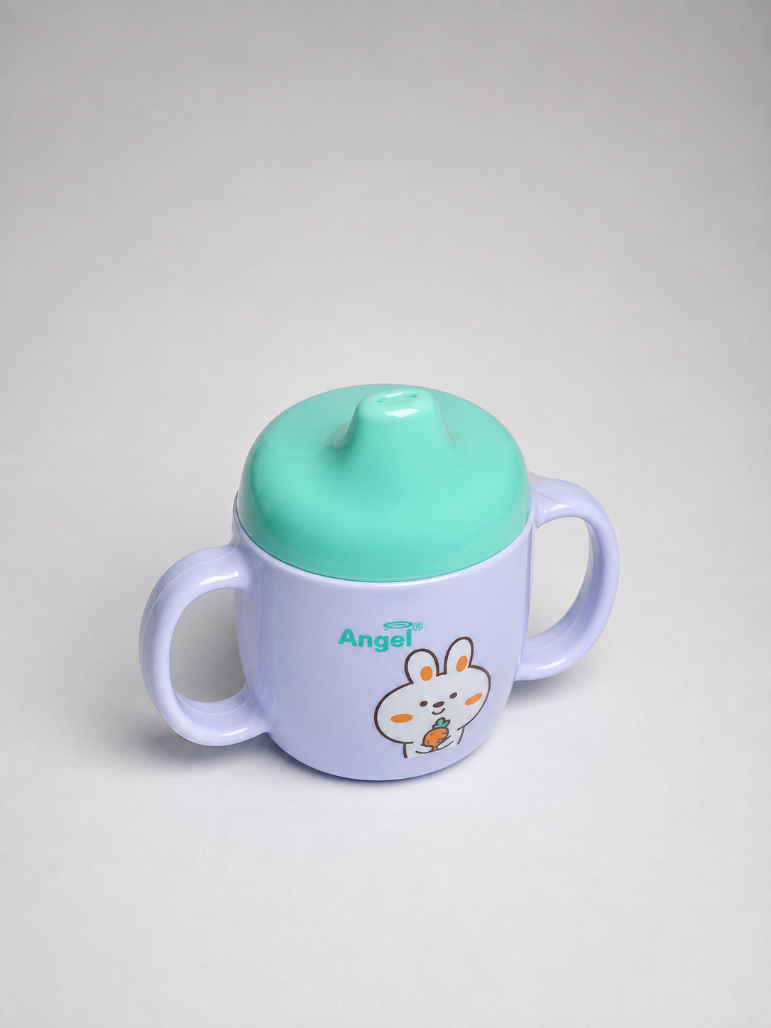Angel Baby Sipper Spout Cup with Handles (Lavender & Mint)