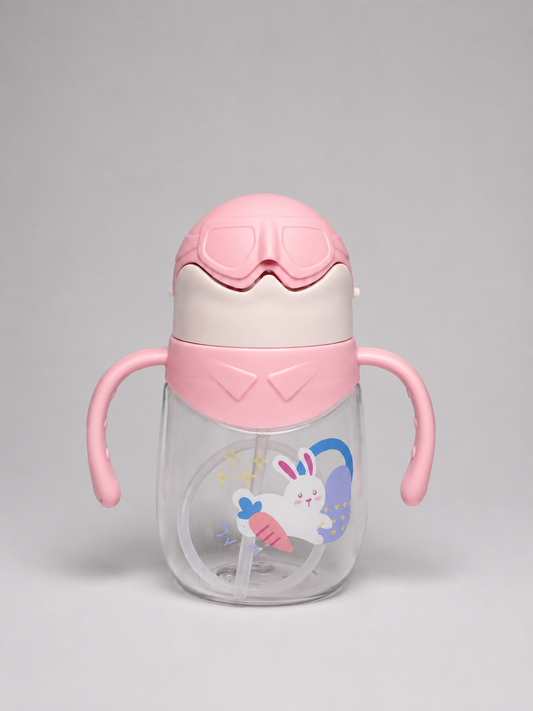 Baby Sippy & Straw Trainer Cup 300ml (Pink)