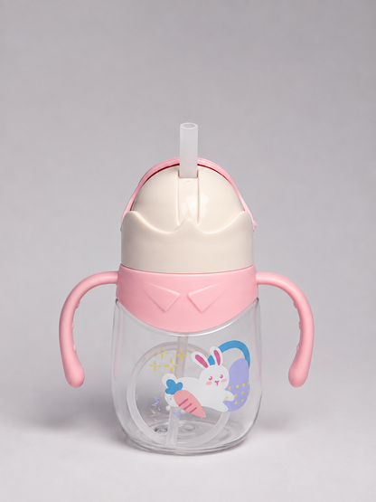 Baby Sippy & Straw Trainer Cup 300ml (Pink)