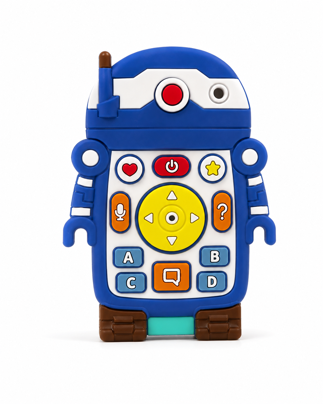 Hercules Bear Robot Remote Silicone Teether Toy (Blue)