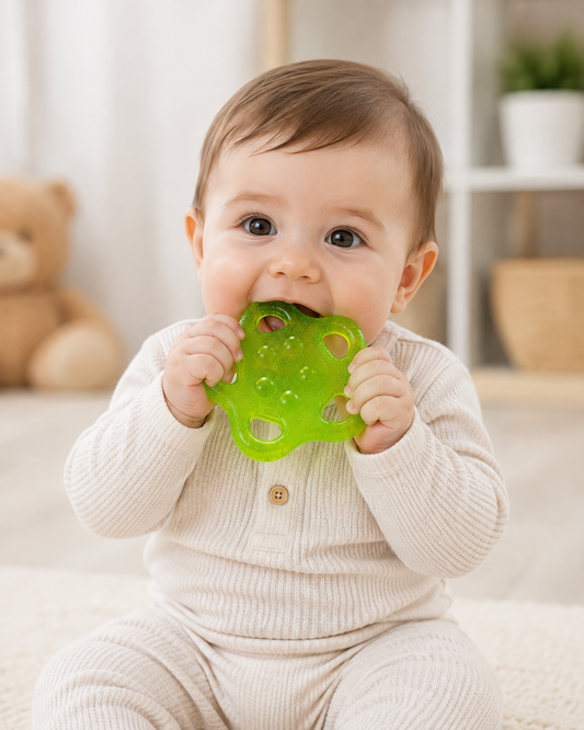 Hercules Bear Water-Filled Baby Teether Toy (Green)