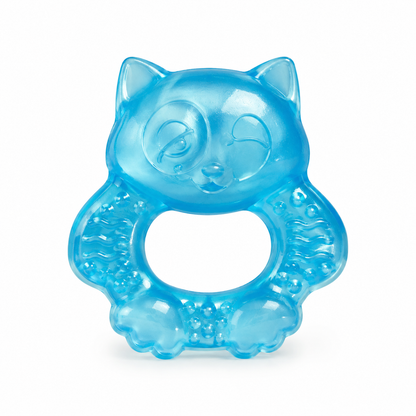 CuddleBite  Baby Teether – Soft Silicone Cat Teething Ring for Babies