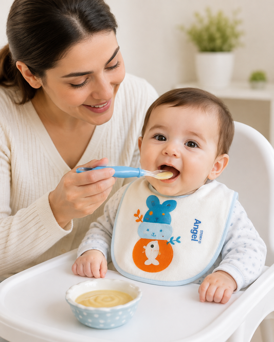 Dr Gym Soft Silicone Infant Feeding Spoons Set (2 Pcs – Blue)