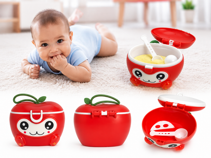 Apple-Shaped Baby Milk Powder & Formula Dispenser (Red)