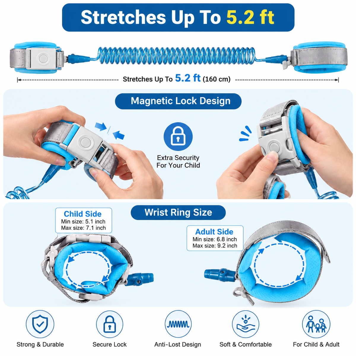 Anti-Lost Magnetic Wrist Link